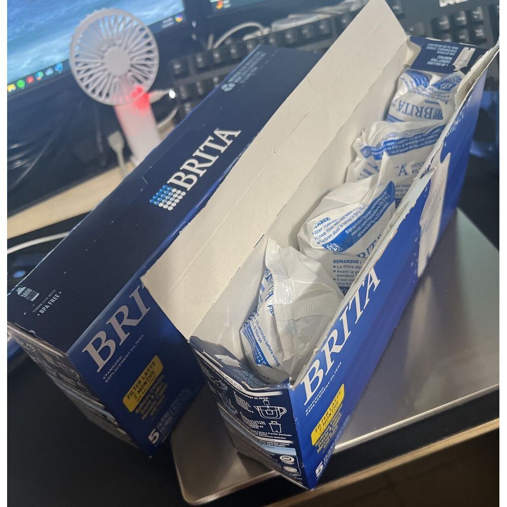 Brita 987554 Pitcher‎ Replacement Filters 5 Pack + 4 New Sealed